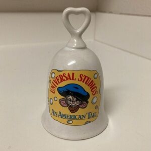 Vtg 1986 Universal Studios An American Tail Ceramic Bell 5”